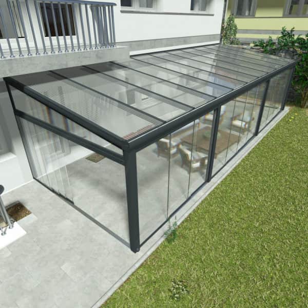 Alu Kalt-Wintergarten, Anthrazit in 11x2,5m | 11x3m | 11x3,5m | 11x4m | 11x5m von oben